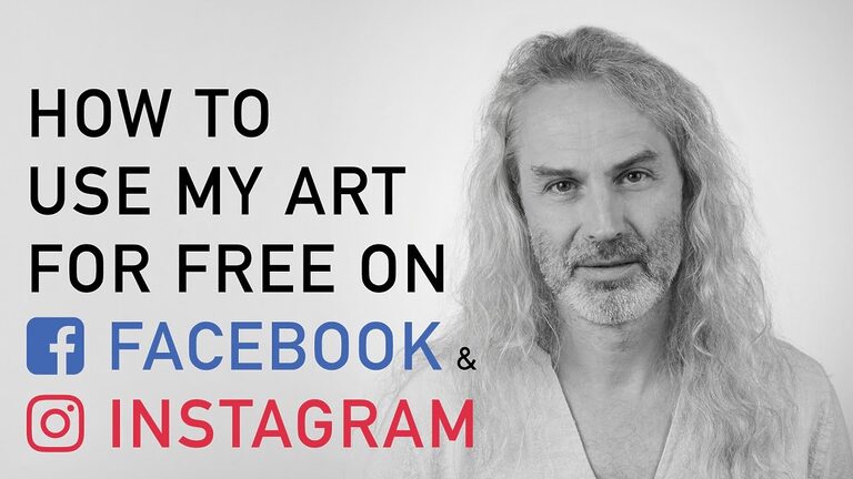 Langhariger Mann vor grauem Hintergrund neben Text über Social-Media-Nutzung von Kunst
